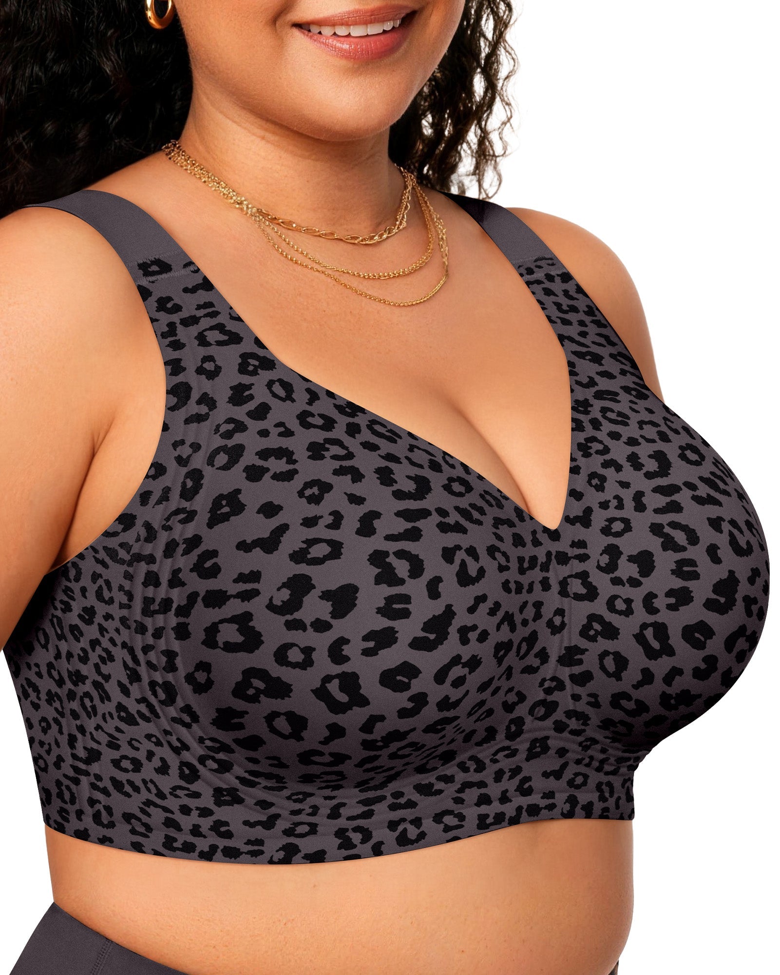 Stavella 360 Jelly Support Bra — Grey Leopard