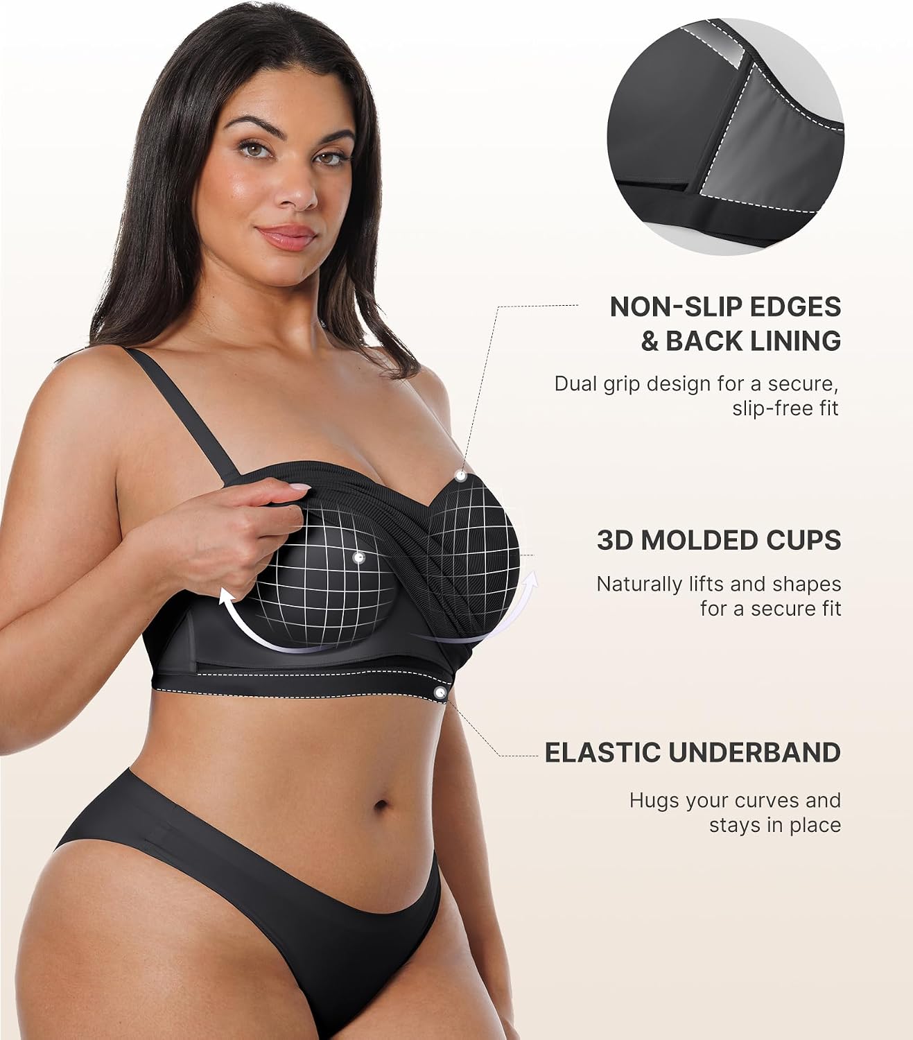 Stavella Strapless Bandeau Bra — view 3
