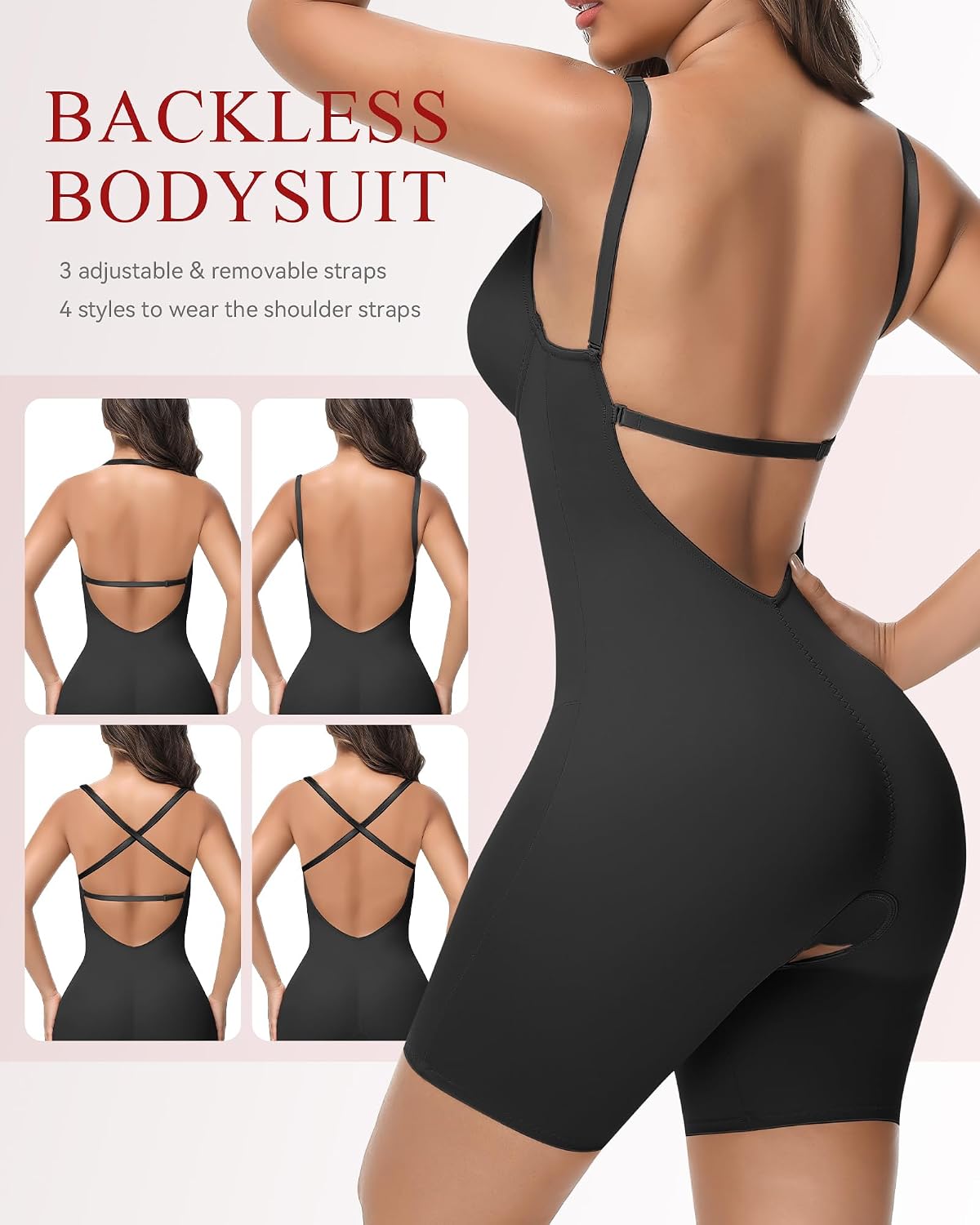 Stavella Backless Plunge Bodysuit — view 3