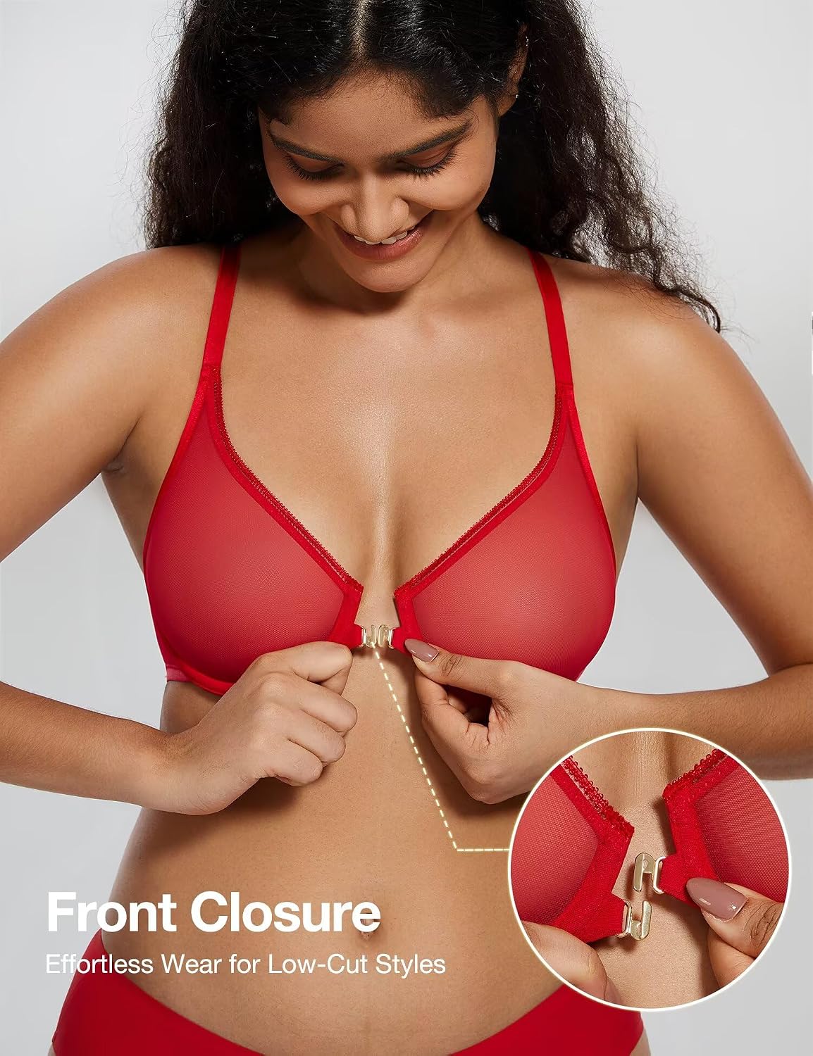 Stavella Sheer Mesh Front-Close Bra — view 2