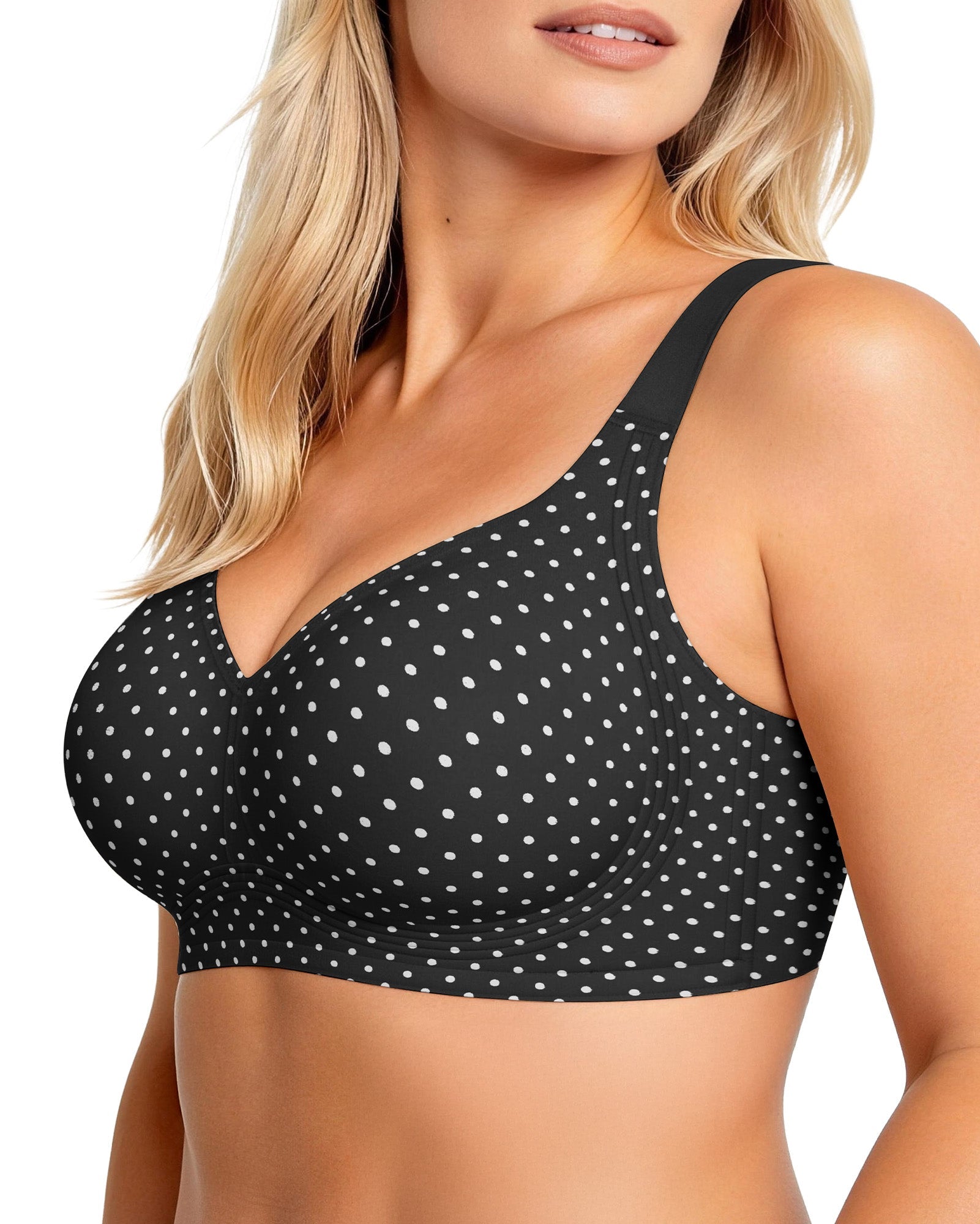 Stavella 360 Jelly Support Bra — Black Polka Dot
