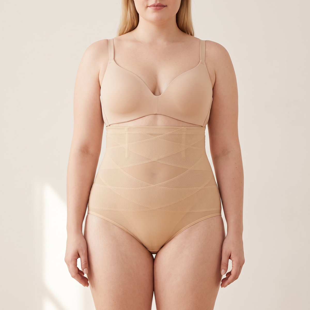 Stavella Sculpt High-Waist Shaper in nude, front view